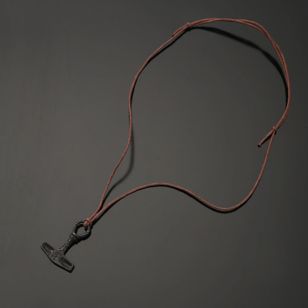 Retro Viking Hammer Pendant Necklace Men's Scandinavian Norwegian Style Viking Necklace Scandinavian Style Jewelry