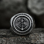 Hip Hop Trend Retro Simple Trend Punk Rock Viking Alloy Anchor Ring for Men Street Accessories