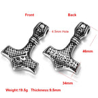 316L Stainless Steel Norse Viking Rune Axe Pendant for Men Necklace DIY Accessories Finding Jewelry Making Charm