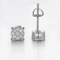 Iced Out Round Zircon Earrings — Gold
