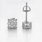 Iced Out Round Zircon Earrings — Gold