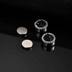 Iced Out Rhinestone Magnetic Ear Clip — Stainless Steel