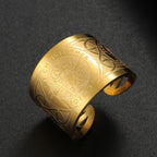Solomon Seal & Saint Medal Amulet Ring — Stainless Steel