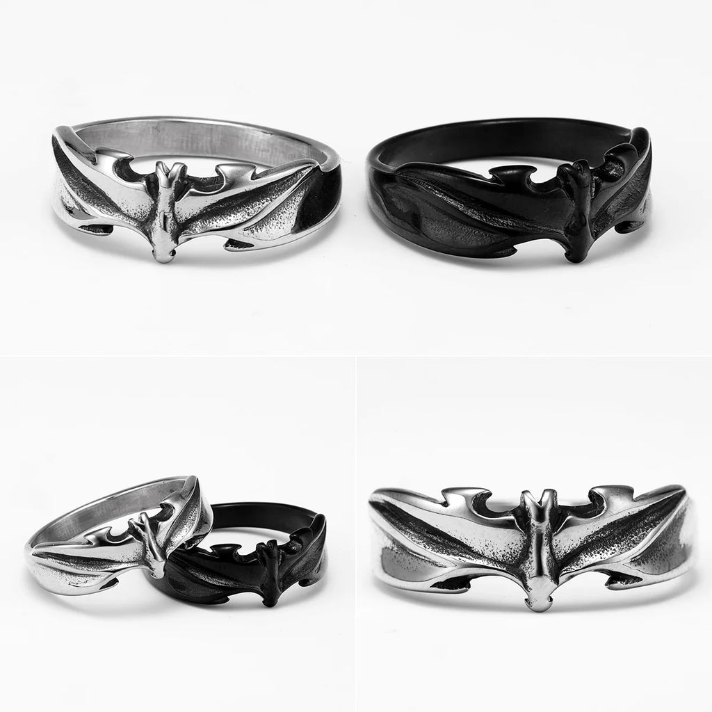Bat Ring Black — Stainless Steel