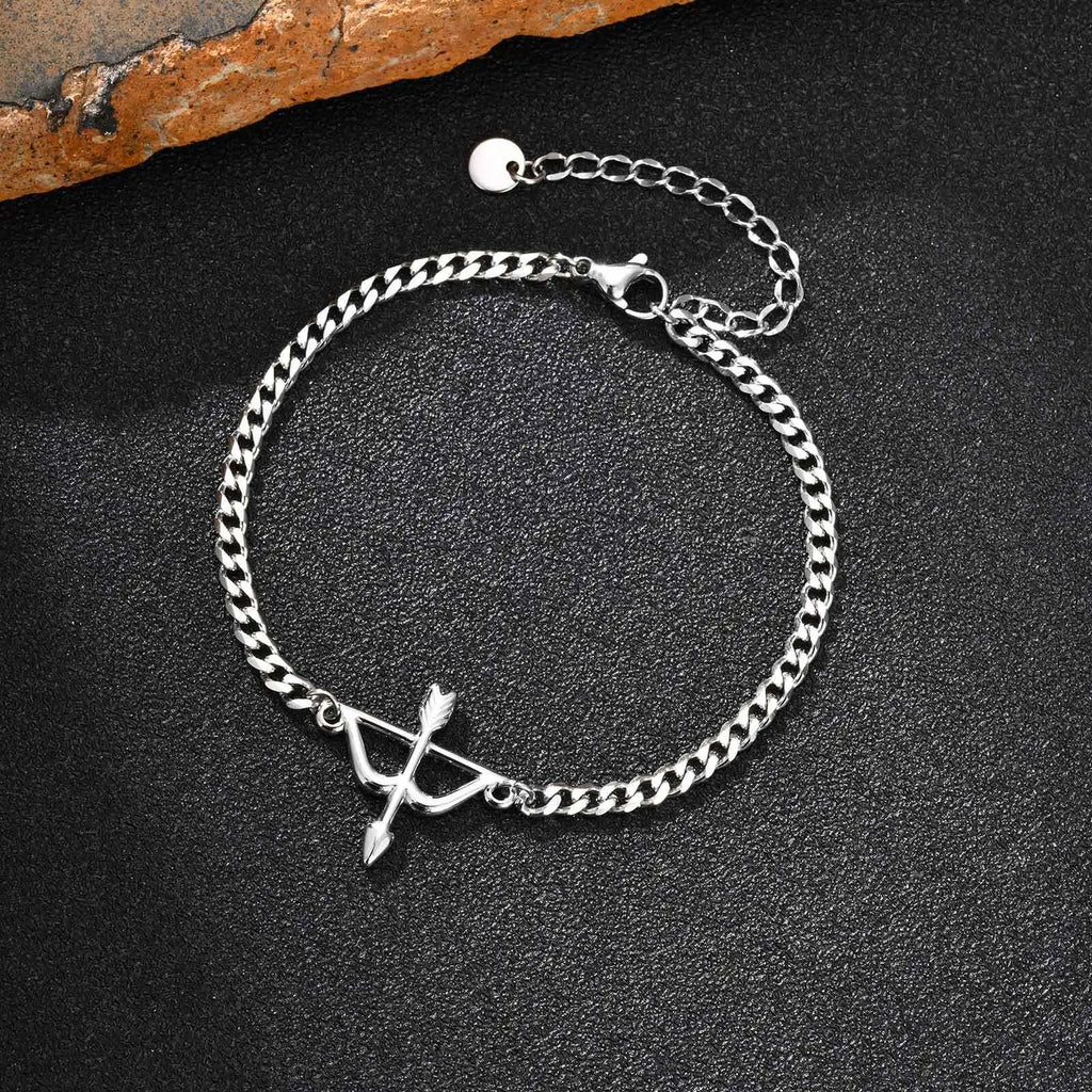 Bow and Arrow Chain Bracelet — Stainless Steel