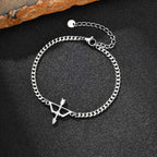 Bow and Arrow Chain Bracelet — Stainless Steel