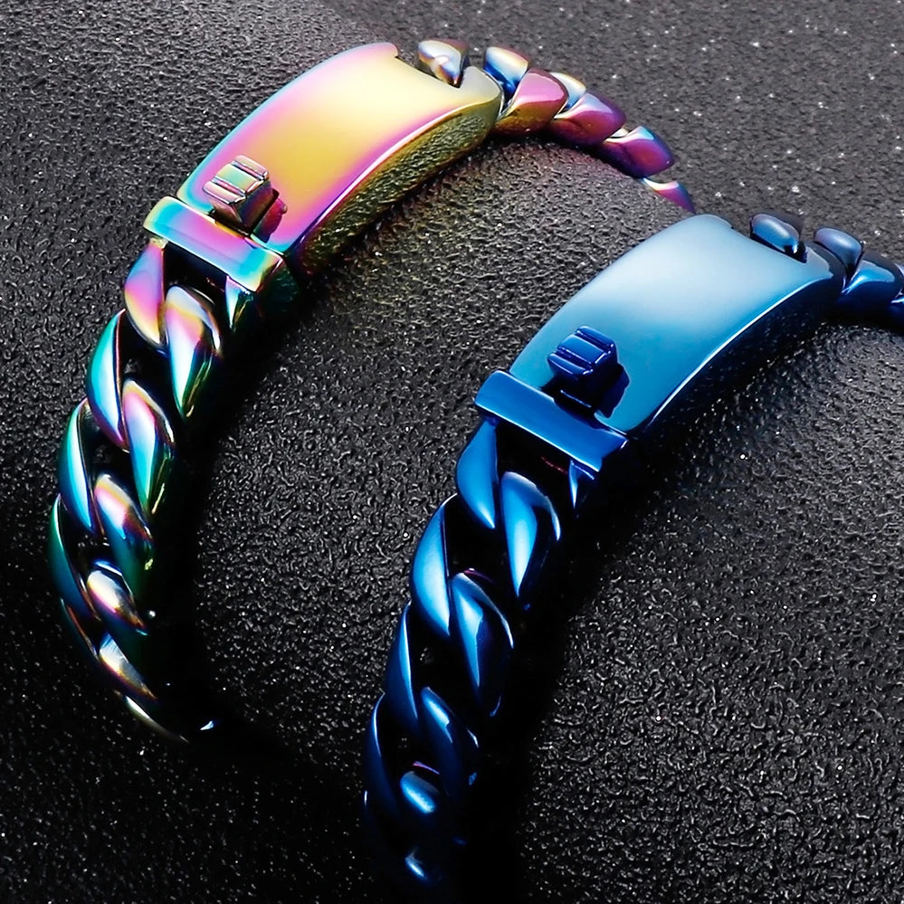 Luxury Gold Color Bracelet Man Friendship Men's Bracelets & Bangles In Metal Stainless Steel On Hand Jewelry Gifts For