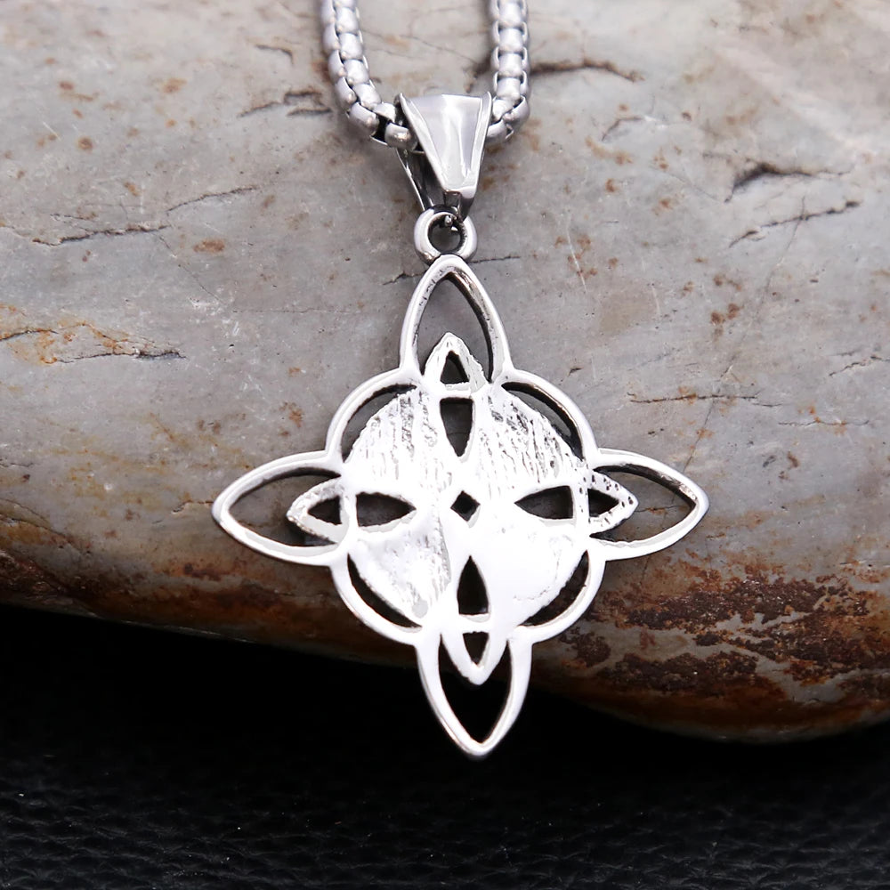 Viking Witch Knot Pendant — Stainless Steel