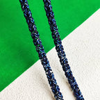 Hypoallergenic Titanium Necklace for Men - 9mm Interlocking Rings Chain Handcrafted Skin-Friendly Jewelry Lightweight Daily Wear