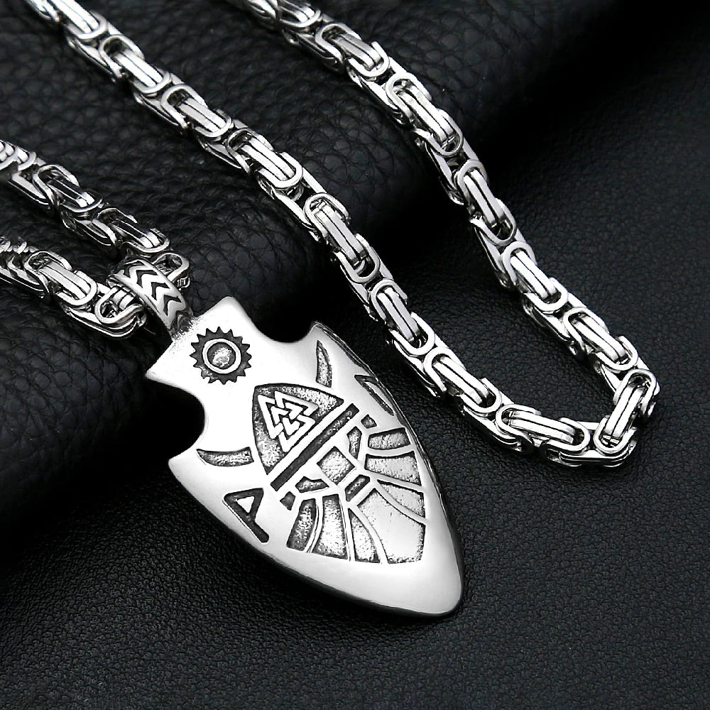 Viking Spearhead Pendant — Stainless Steel