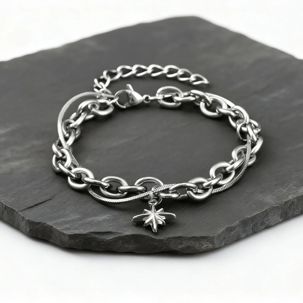 Star Chain Bracelet — Stainless Steel