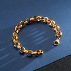 "O" Chain  Luxury Stainless Steel Bracelet Men's High Quality Simple Chunky Link Wholesale Dropshipping Gift