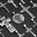Vintage Jesus Cross Pendant — 316L Stainless Steel