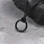 Vnox Retro Niche Viking Mobius Necklaces For Men Stainless Steel Round Pendant With 60cm Rope/Metal Chain Four Color
