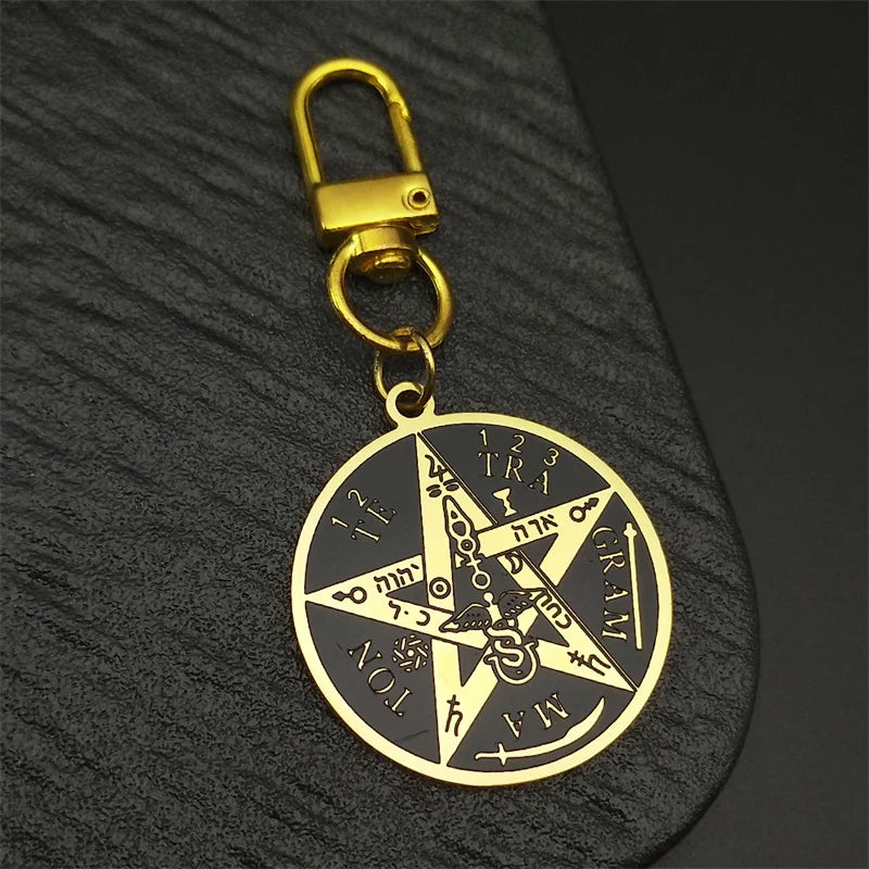 Star Key Steel Pendant Witchcraft Gothic Dark