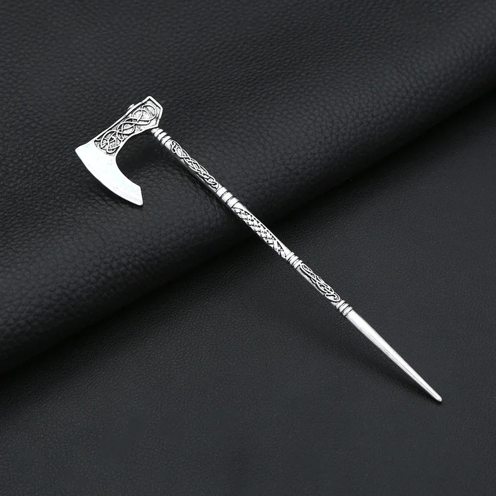 Viking Lunar Sword Hair Stick — Stainless