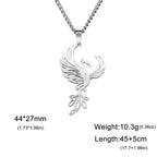 Winged Bird Totem Pendant Necklace — Stainless Steel