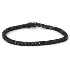 3MM Black CZ Tennis Chain Bracelet Hip Hop Black Ice Plated Tennis Bracelet Men and Women High End Accessories
