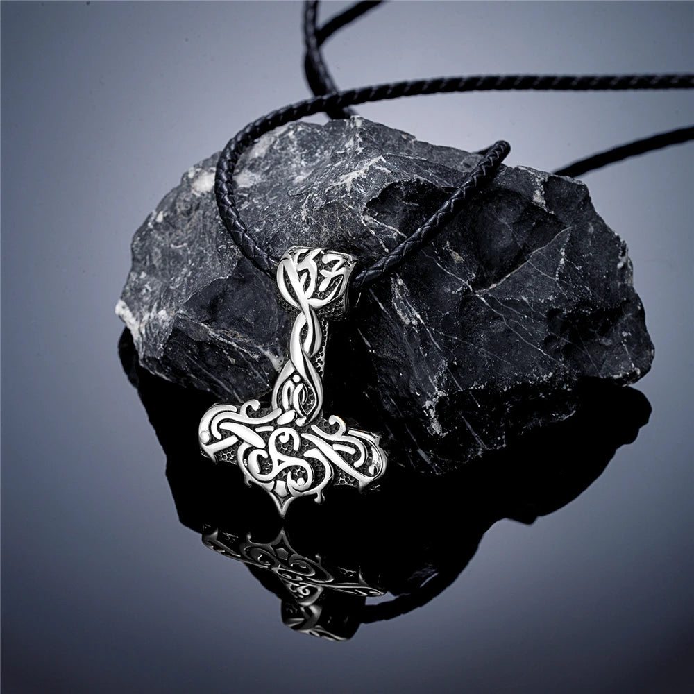 Thor's Hammer Mjolnir Pendant — Stainless Steel