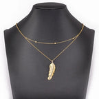 Nidin 8 Styles Double Layers Geometric Delicate Lightning Necklaces for Women Zircon Jewelry Charms Thunder Bolt Pendant Gifts