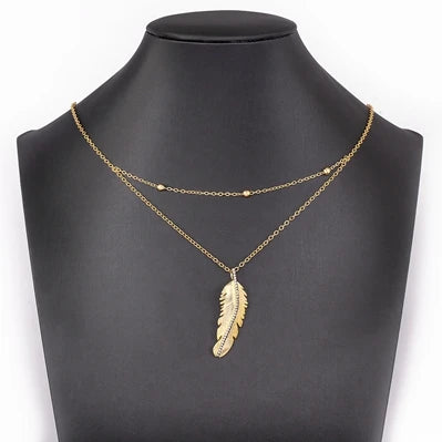 Nidin 8 Styles Double Layers Geometric Delicate Lightning Necklaces for Women Zircon Jewelry Charms Thunder Bolt Pendant Gifts