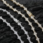 TOPGRILLZ New Honeycomb Necklace Classic 7MM Tennis Chain Hip Hop Punk Jewelry High Quality Choker Necklace For Anniversary Gift