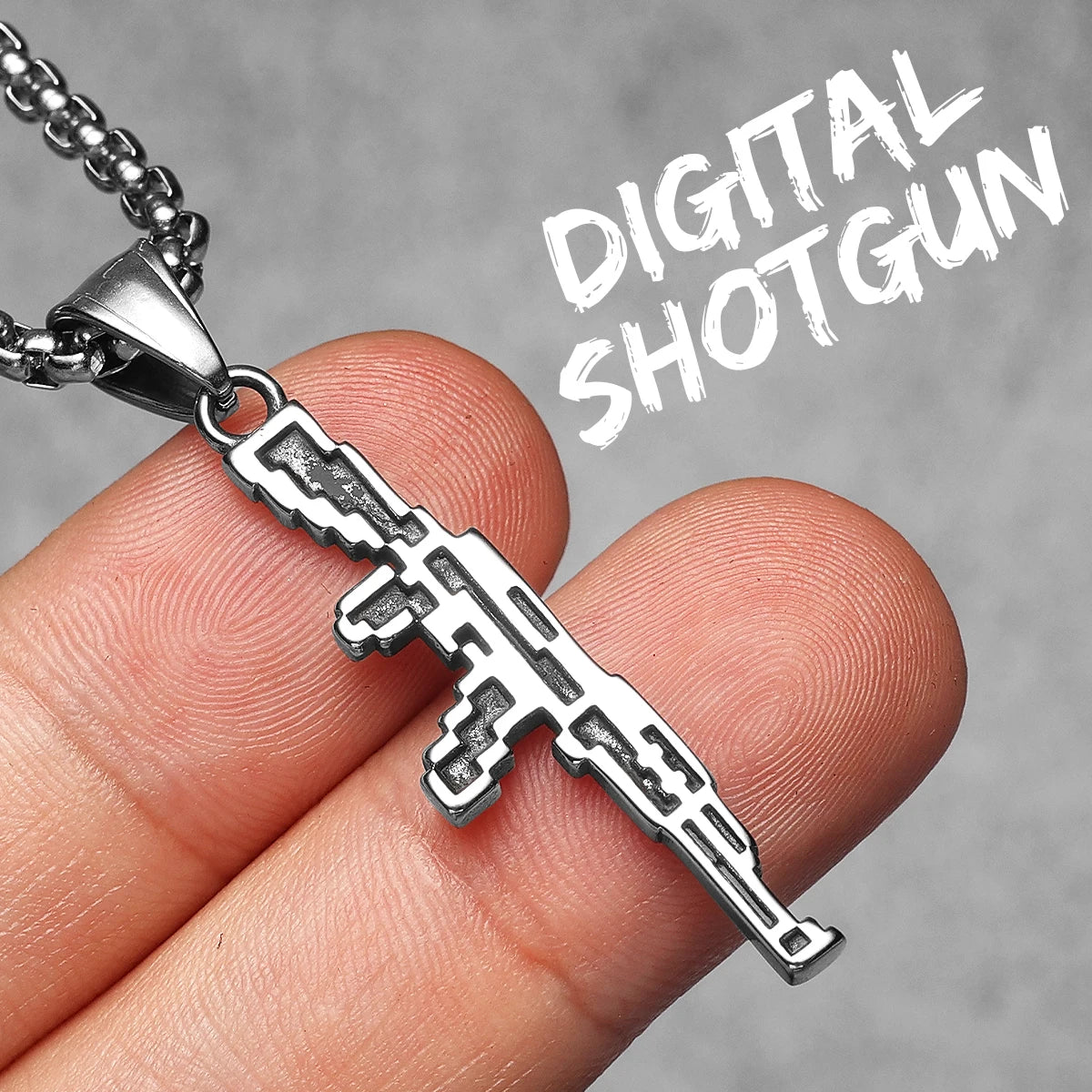 Gun Series AK47 M16 Sniper Rifle Stainless Steel Jewelry Men Necklaces with Pendant For Male Women Punk Hip Hop Gifts Wholesale