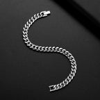 Men’s 8MM Cuban Chain Bracelet Waterproof 316L Stainless Steel Hip Hop Rock Style Accessories Party Gift Jewelry