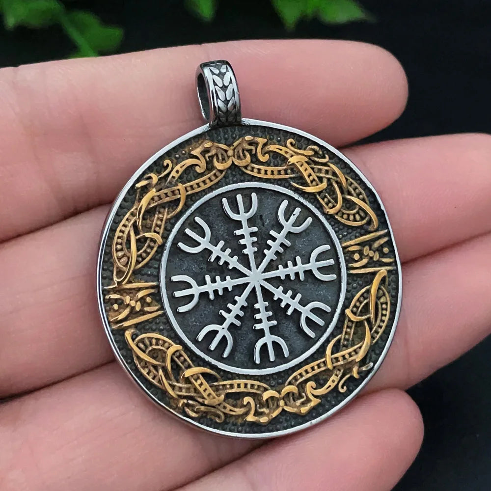 Multi-style Vintage Viking Necklace Men Amulet Nordic Tree of Life Celtic Stainless Steel Pendant Chain Jewelry Wholesale