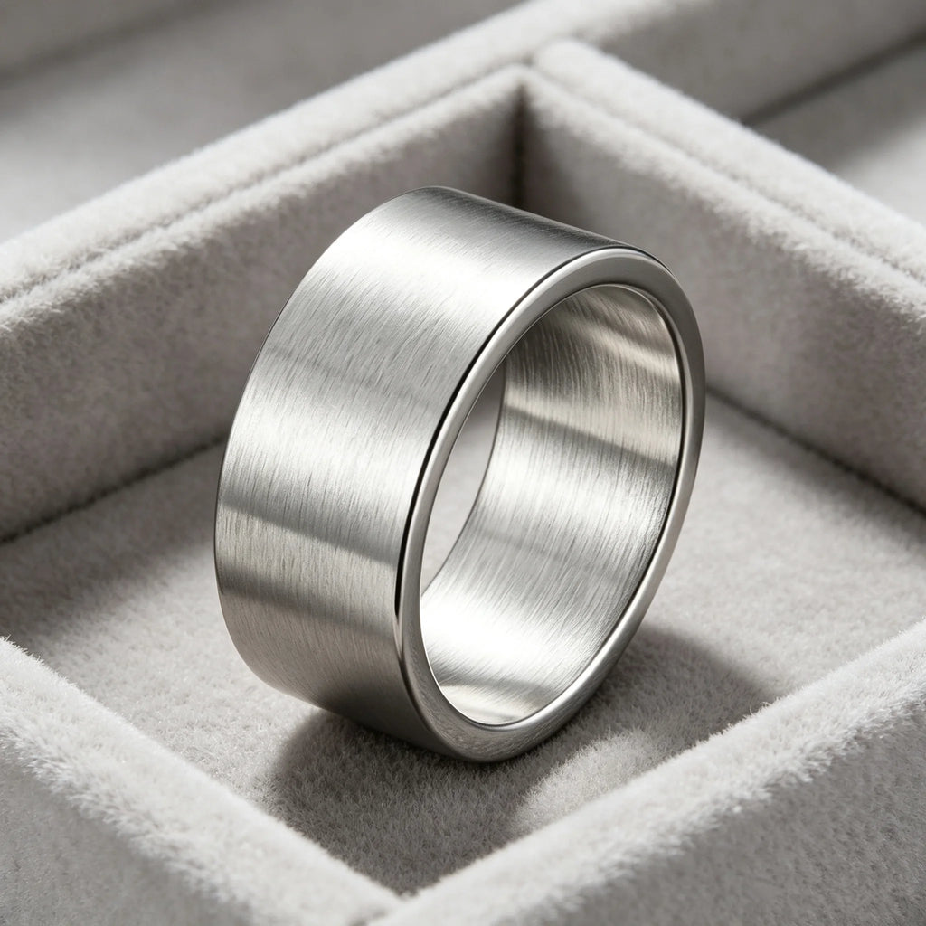 10MM Wide Trendy Stainless Steel Ring For Woman And Man Valentine's Day gift