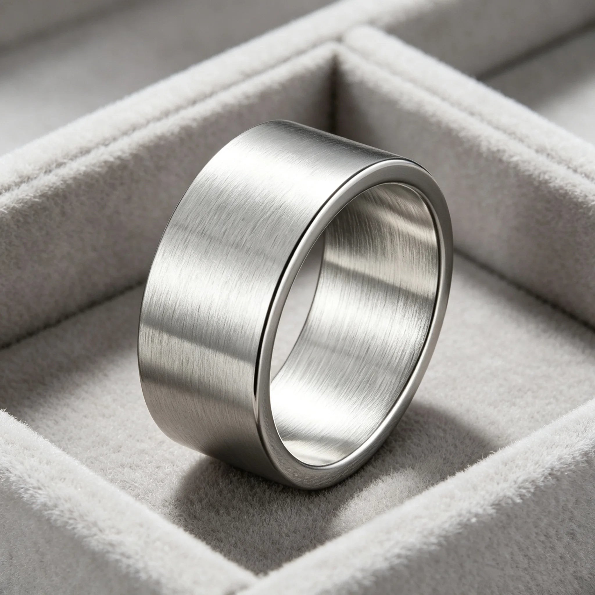 10MM Wide Trendy Stainless Steel Ring For Woman And Man Valentine's Day gift