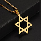 Stainless Steel Solomon Religious Seven Archangels Compass Pendant Necklace Men's Retro Lucky Amulet Jewelry