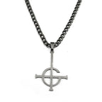 Cross Black Pendant Necklace — Stainless Steel