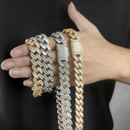 Iced Out Cuban Necklace Stainless Steel 15MM