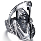 New Personalized Vintage Alloy Ring, Reaper Sickle, Dominant Skull Head Male Ring