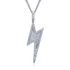 Iced Out Lightning Pendant — 925 Silver