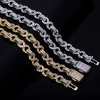 Iced Out Cuban Chain Necklace Stainless Steel 10MM