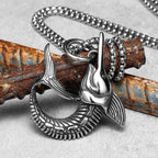 Retro Swordfish Men Necklaces with Pendant Stainless Steel Punk Jewelry for Lure Angler Gift Daily Wear Hip Hop Accessories
