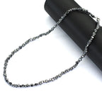 New Men Healing Necklace Irregular Hematite Stone Beads Energy Jewelry Short Collar Hiphop Neck Accessories Hombre