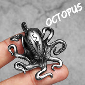 Octopus Tentacle Stainless Steel Pendant Necklace