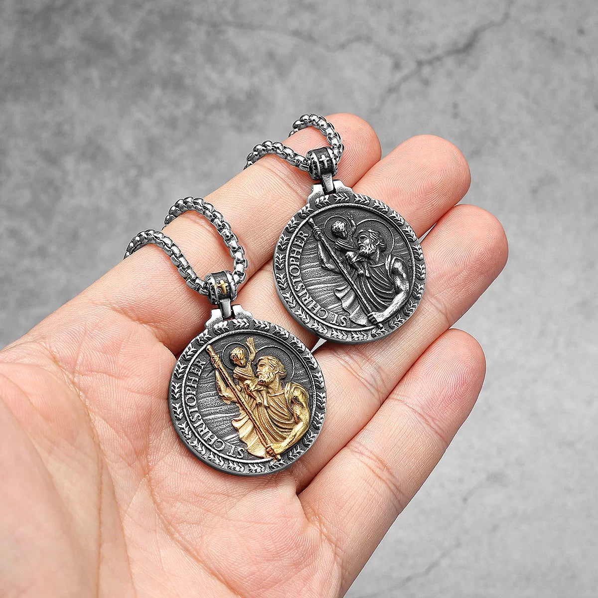 St. Christopher Pendant — Stainless Steel