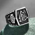 Viking Steel Ring 316L Rune Waterproof Anti-fading