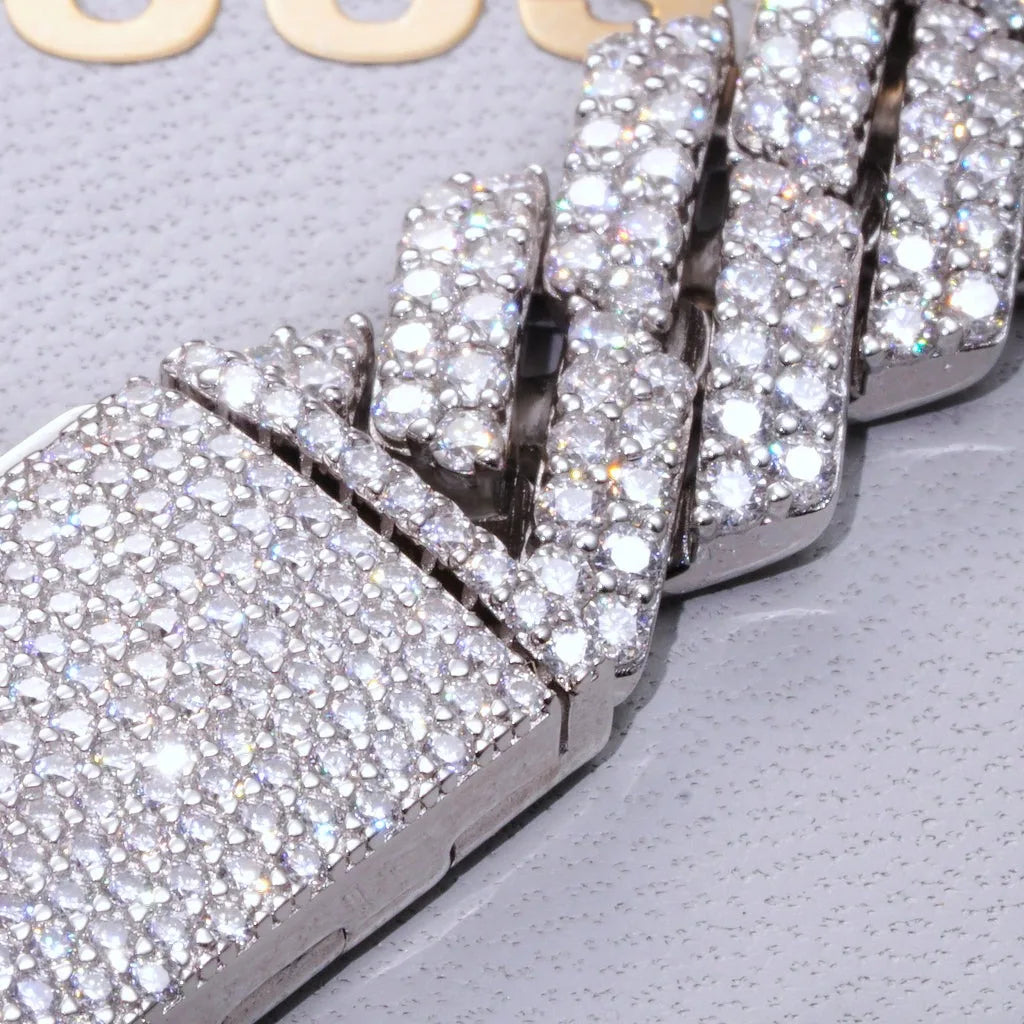 14mm Hip Hop Iced Out Cuban Link Bracelet Bling 5A Cubic Zirconia Miami Prong Bracelets Fashion Jewelry Gift for Men Women