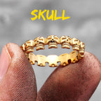 Vintage Punk Gothic All Skull Head Series Stainless Steel Womens Mens Rings Unique for Biker Jewelry Creativity Gift