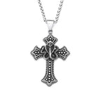 Vintage Stainless Steel Snake Necklaces For Men Women Gothic Hip Hop Cross Pendant Fashion Personality Biker Jewelry