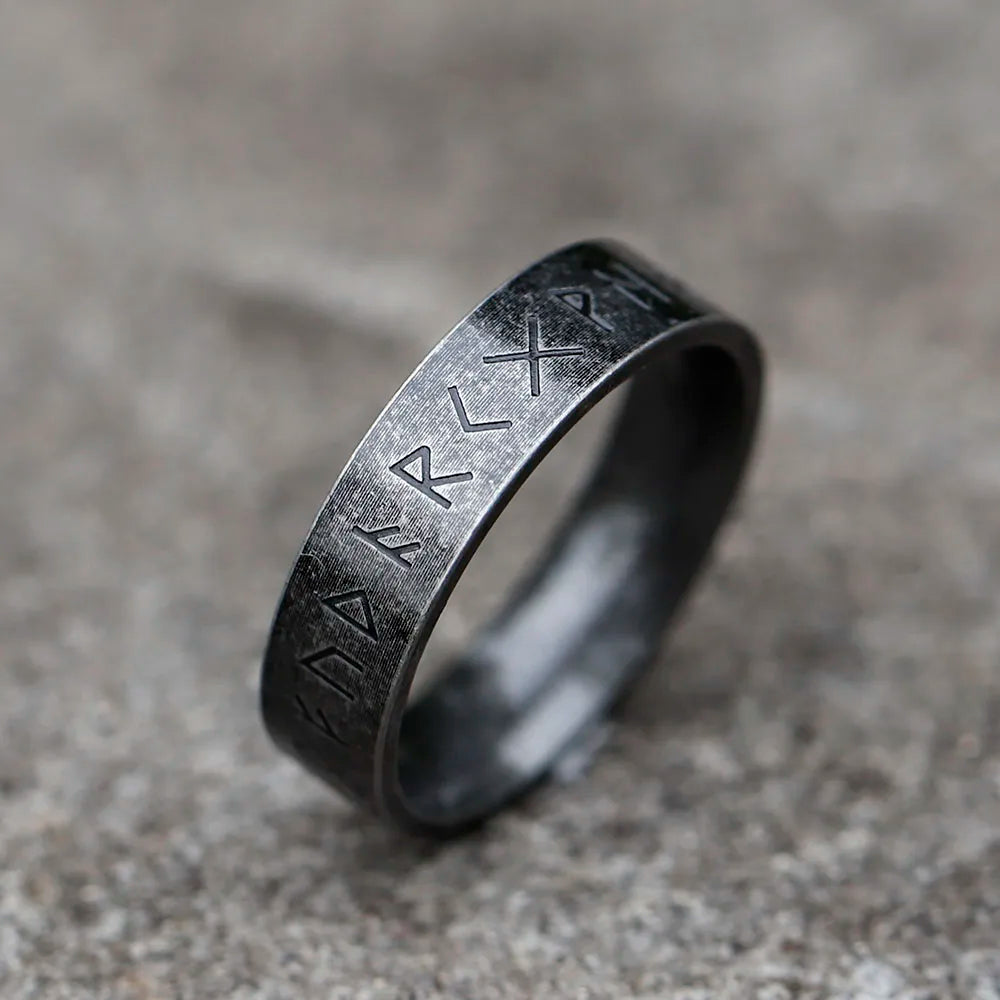 Viking Odin Rune Letter Ring — Stainless Steel