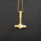 Simple Viking Mjolnir Thor's Hammer Necklace — Stainless Steel