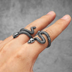 Various Snake Series Ring Stainless Steel Men Women Rings Punk Trendy Rock for Male Fashion Jewelry Creativity Gift Wholesale