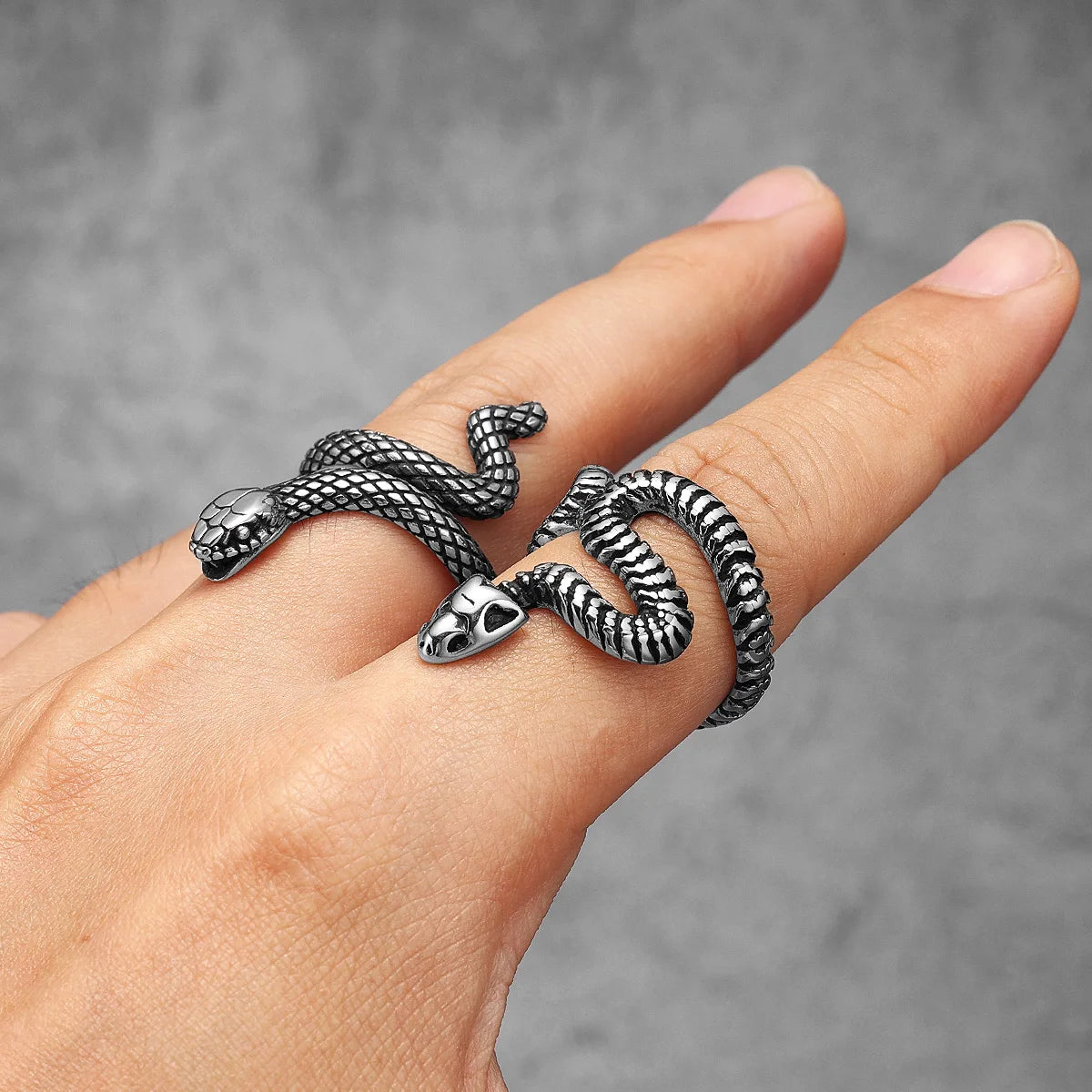 Various Snake Series Ring Stainless Steel Men Women Rings Punk Trendy Rock for Male Fashion Jewelry Creativity Gift Wholesale