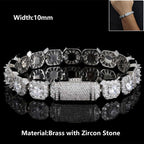 Iced Out Tennis Bracelet Stainless Steel 10/12MM